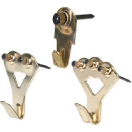 Hillman Hillman Fasteners 42086 Classic Picture Hangers & Nails; Brass; Pack - 32 712002